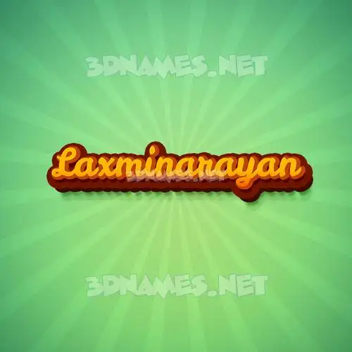 laxminarayan in Green Rays style - 3D name wallpaper