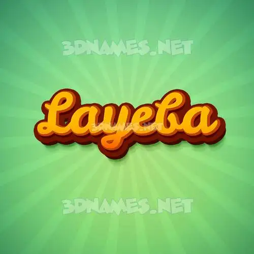 layeba in Green Rays style - 3D name wallpaper layeba in Green Rays style - 3D name wallpaper