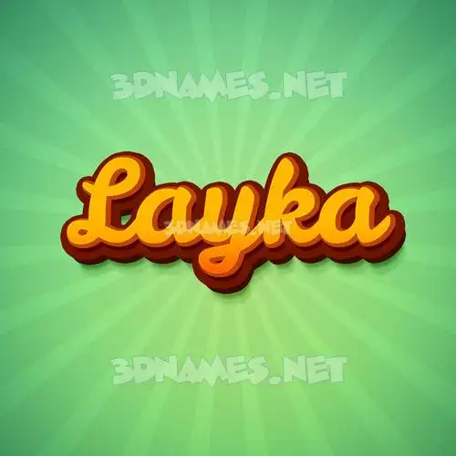 layka in Green Rays style - 3D name wallpaper layka in Green Rays style - 3D name wallpaper