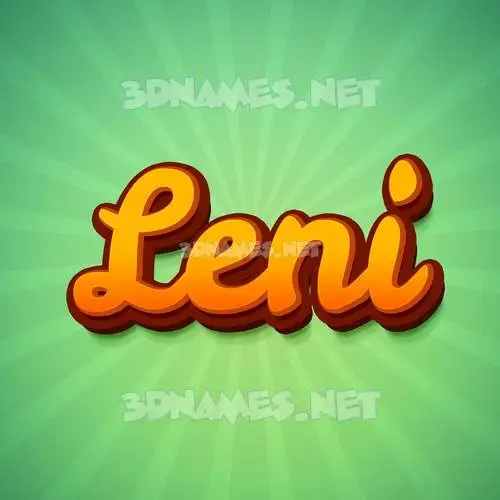 leni in Green Rays style - 3D name wallpaper leni in Green Rays style - 3D name wallpaper