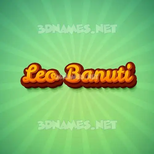 leo banuti in Green Rays style - 3D name wallpaper leo banuti in Green Rays style - 3D name wallpaper