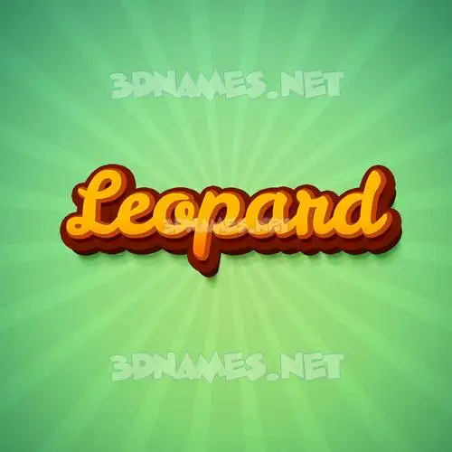 leopard in Green Rays style - 3D name wallpaper leopard in Green Rays style - 3D name wallpaper