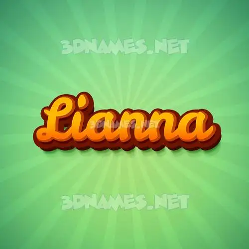 lianna in Green Rays style - 3D name wallpaper lianna in Green Rays style - 3D name wallpaper