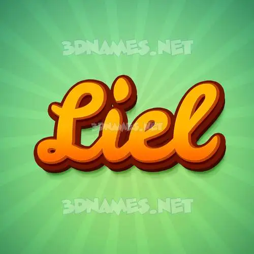 liel in Green Rays style - 3D name wallpaper