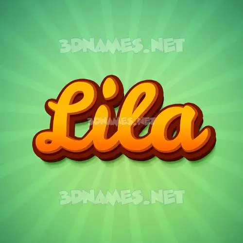 lila in Green Rays style - 3D name wallpaper lila in Green Rays style - 3D name wallpaper