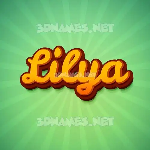 lilya in Green Rays style - 3D name wallpaper
