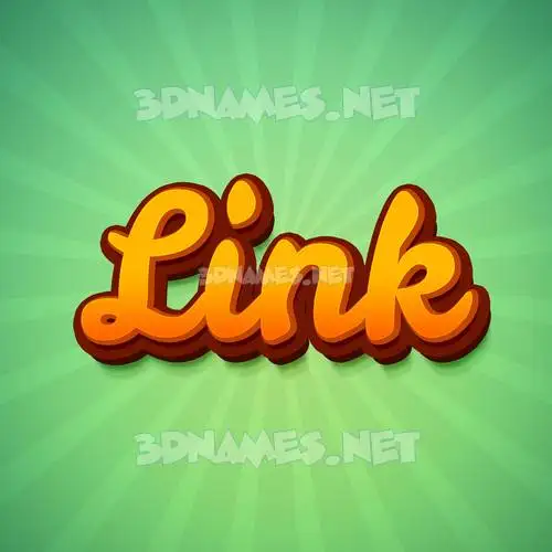 link in Green Rays style - 3D name wallpaper