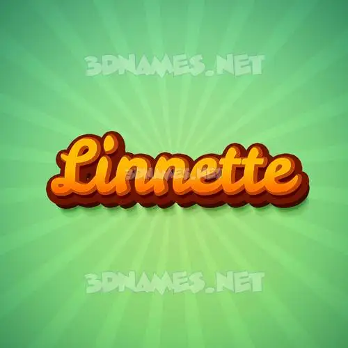 linnette in Green Rays style - 3D name wallpaper