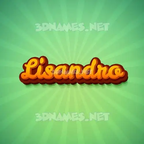 lisandro in Green Rays style - 3D name wallpaper