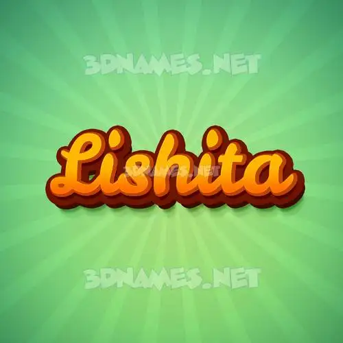 lishita in Green Rays style - 3D name wallpaper lishita in Green Rays style - 3D name wallpaper
