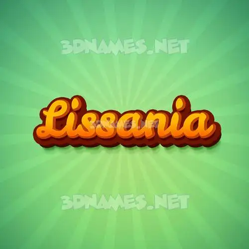 lissania in Green Rays style - 3D name wallpaper lissania in Green Rays style - 3D name wallpaper