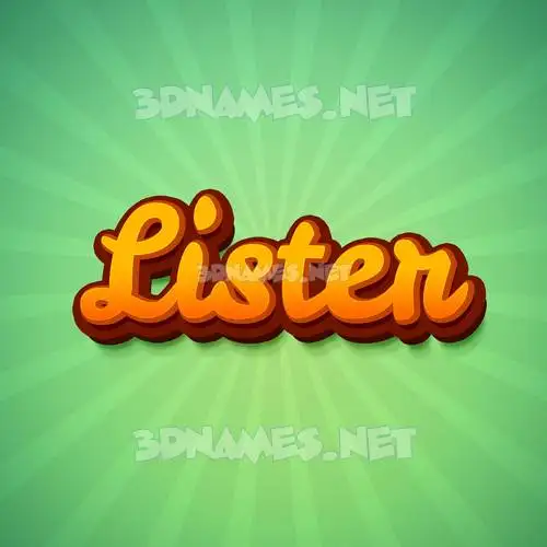 lister in Green Rays style - 3D name wallpaper lister in Green Rays style - 3D name wallpaper