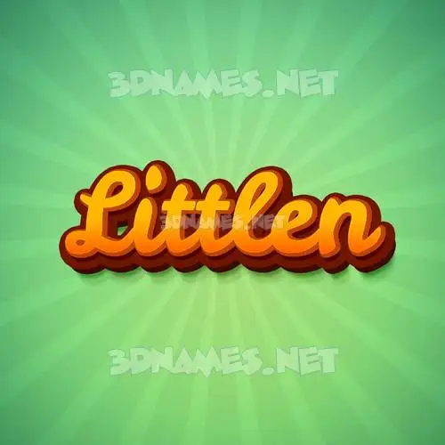 littlen in Green Rays style - 3D name wallpaper littlen in Green Rays style - 3D name wallpaper