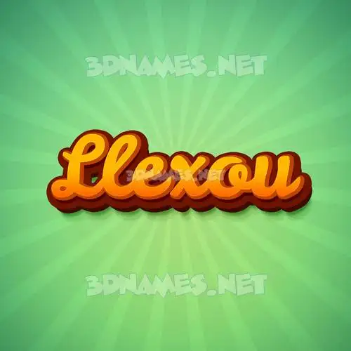 llexou in Green Rays style - 3D name wallpaper llexou in Green Rays style - 3D name wallpaper