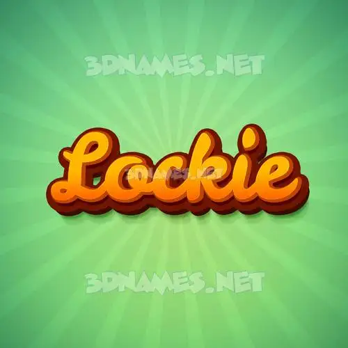 lockie in Green Rays style - 3D name wallpaper