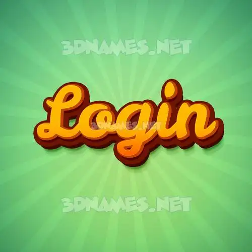 login in Green Rays style - 3D name wallpaper