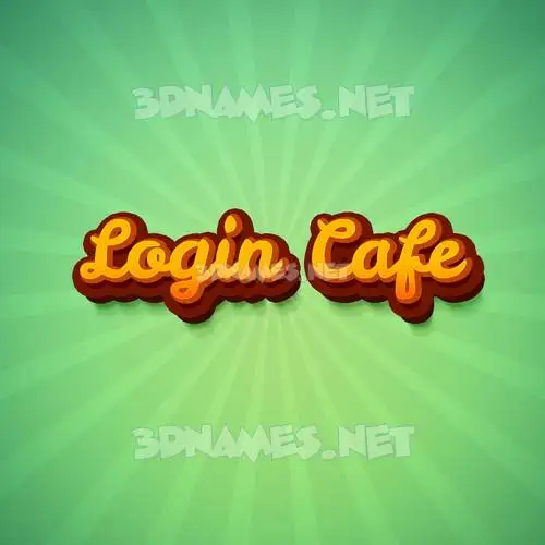 login cafe in Green Rays style - 3D name wallpaper