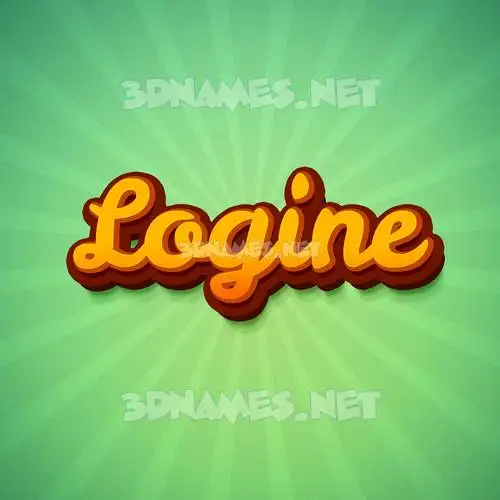 logine in Green Rays style - 3D name wallpaper