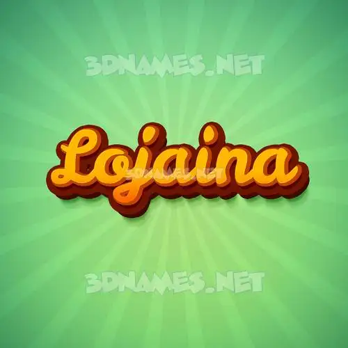 lojaina in Green Rays style - 3D name wallpaper
