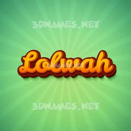 lolwah in Green Rays style - 3D name wallpaper