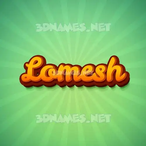 lomesh in Green Rays style - 3D name wallpaper