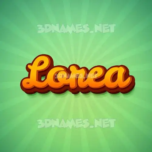 lorea in Green Rays style - 3D name wallpaper