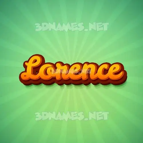 lorence in Green Rays style - 3D name wallpaper