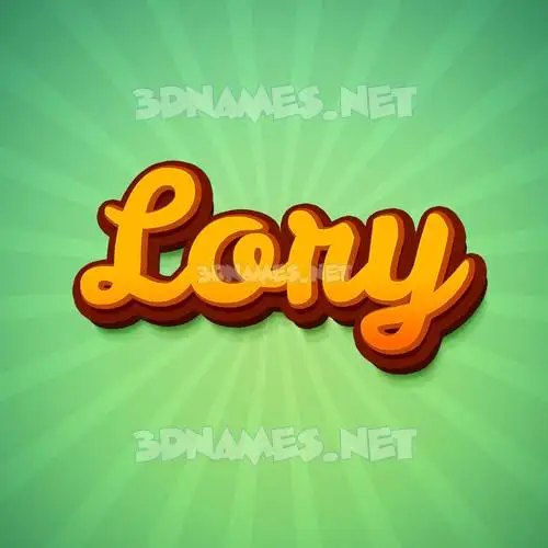 lory in Green Rays style - 3D name wallpaper lory in Green Rays style - 3D name wallpaper
