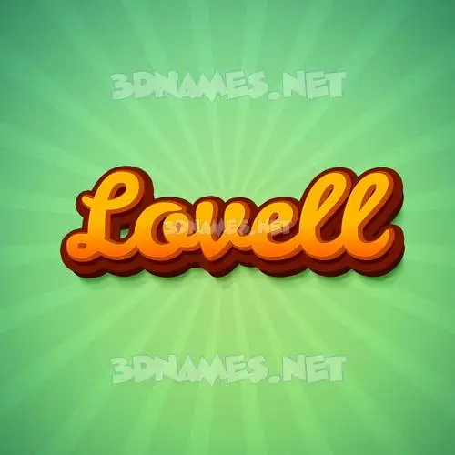 lovell in Green Rays style - 3D name wallpaper