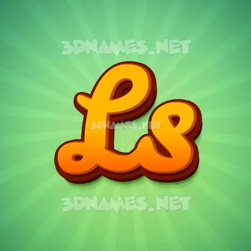 ls in Green Rays style - 3D name wallpaper ls in Green Rays style - 3D name wallpaper