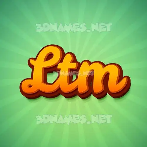 ltm in Green Rays style - 3D name wallpaper