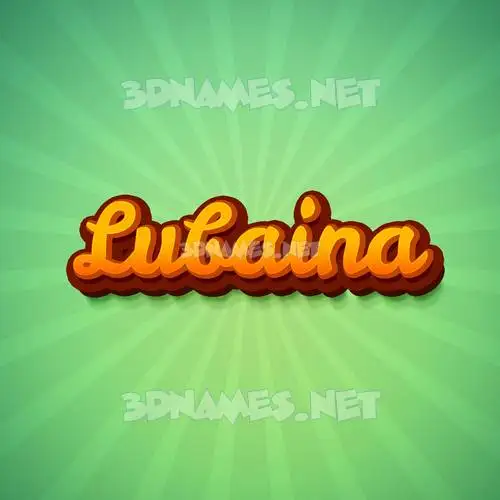 lubaina in Green Rays style - 3D name wallpaper lubaina in Green Rays style - 3D name wallpaper