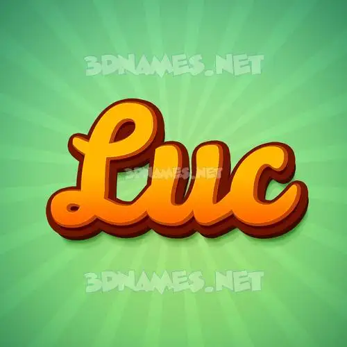 luc in Green Rays style - 3D name wallpaper