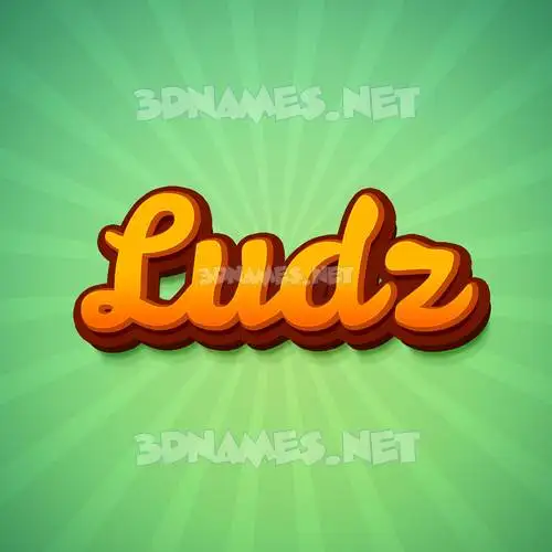 ludz in Green Rays style - 3D name wallpaper ludz in Green Rays style - 3D name wallpaper