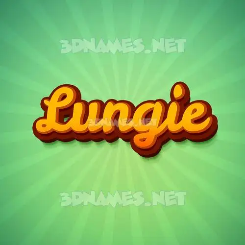 lungie in Green Rays style - 3D name wallpaper