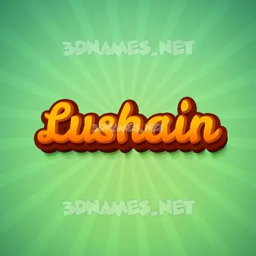 lushain in Green Rays style - 3D name wallpaper lushain in Green Rays style - 3D name wallpaper