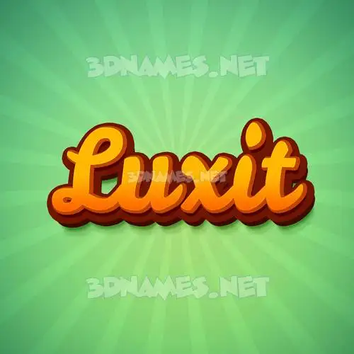 luxit in Green Rays style - 3D name wallpaper