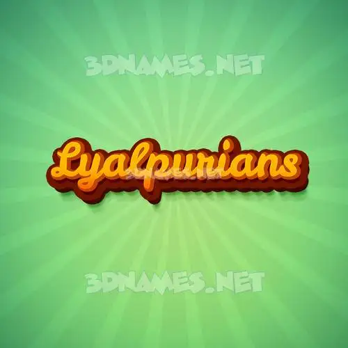 lyalpurians in Green Rays style - 3D name wallpaper