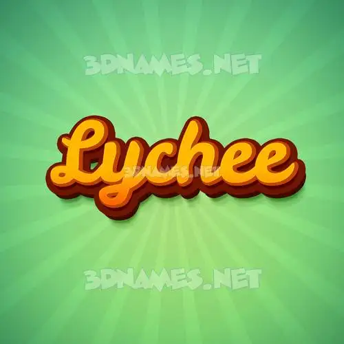 lychee in Green Rays style - 3D name wallpaper lychee in Green Rays style - 3D name wallpaper