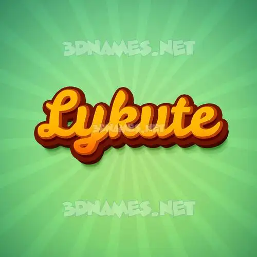 lykute in Green Rays style - 3D name wallpaper lykute in Green Rays style - 3D name wallpaper