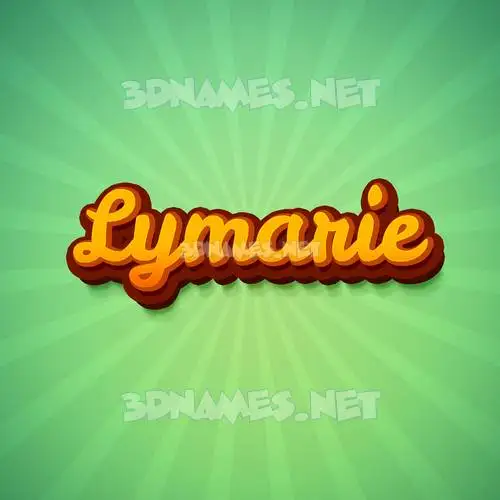 lymarie in Green Rays style - 3D name wallpaper