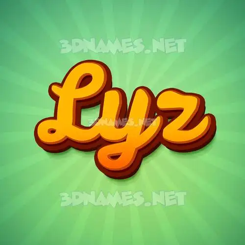 lyz in Green Rays style - 3D name wallpaper lyz in Green Rays style - 3D name wallpaper