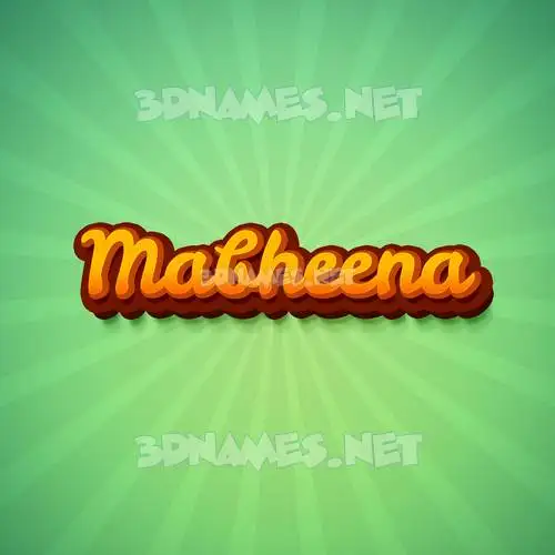 mabheena in Green Rays style - 3D name wallpaper