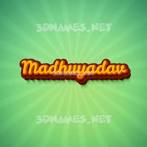 madhuyadav in Green Rays style - 3D name wallpaper