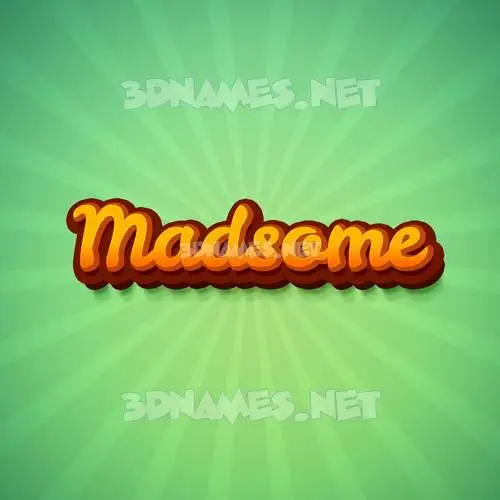 madsome in Green Rays style - 3D name wallpaper madsome in Green Rays style - 3D name wallpaper