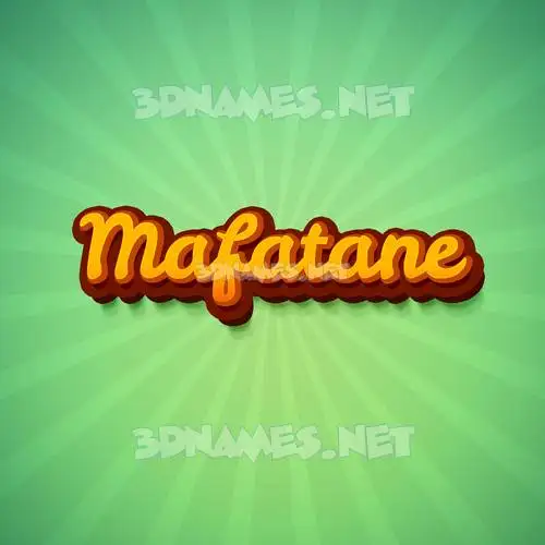 mafatane in Green Rays style - 3D name wallpaper