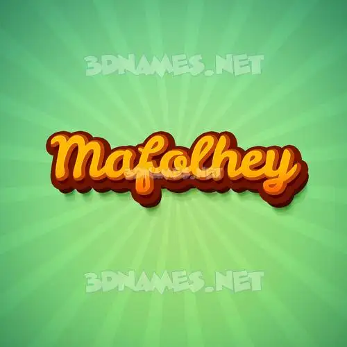 mafolhey in Green Rays style - 3D name wallpaper