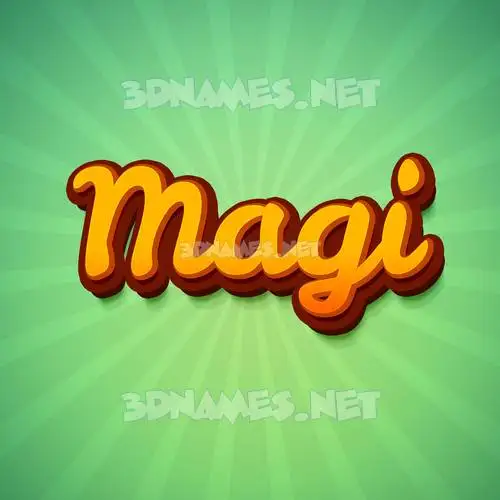 magi in Green Rays style - 3D name wallpaper magi in Green Rays style - 3D name wallpaper