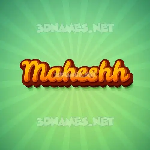 maheshh in Green Rays style - 3D name wallpaper