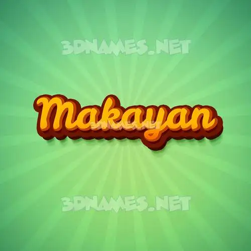 makayan in Green Rays style - 3D name wallpaper makayan in Green Rays style - 3D name wallpaper